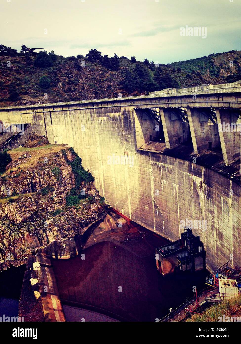 Dam of Grangent,Loire,France - Smartphone Captured Stock Image