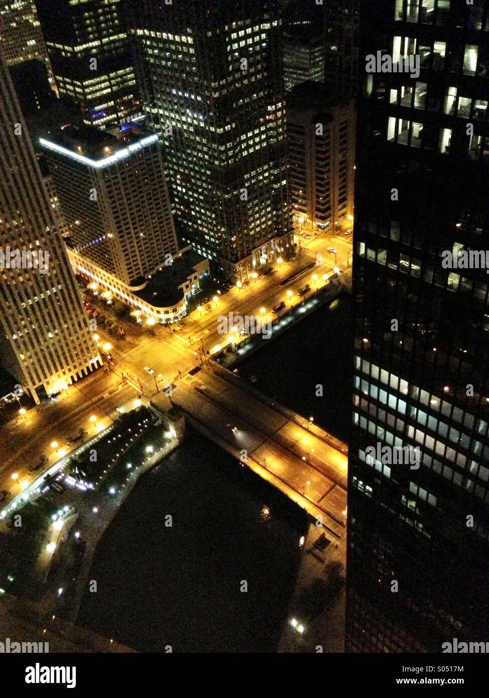 City crossroads from above - Smartphone Captured Stock Image
