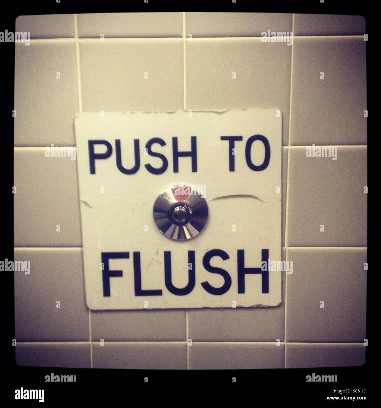 Push to Flush Stock Photo Alamy