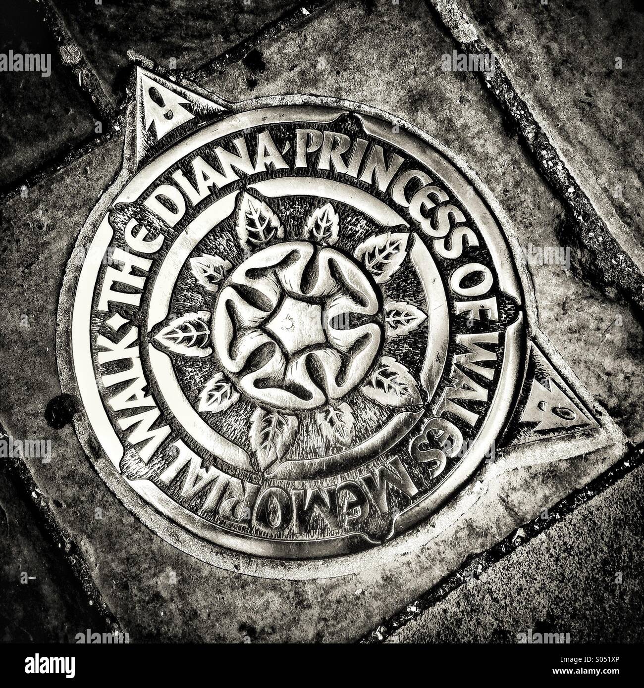 Diana Memorial walk marker - Smartphone Captured Stock Image