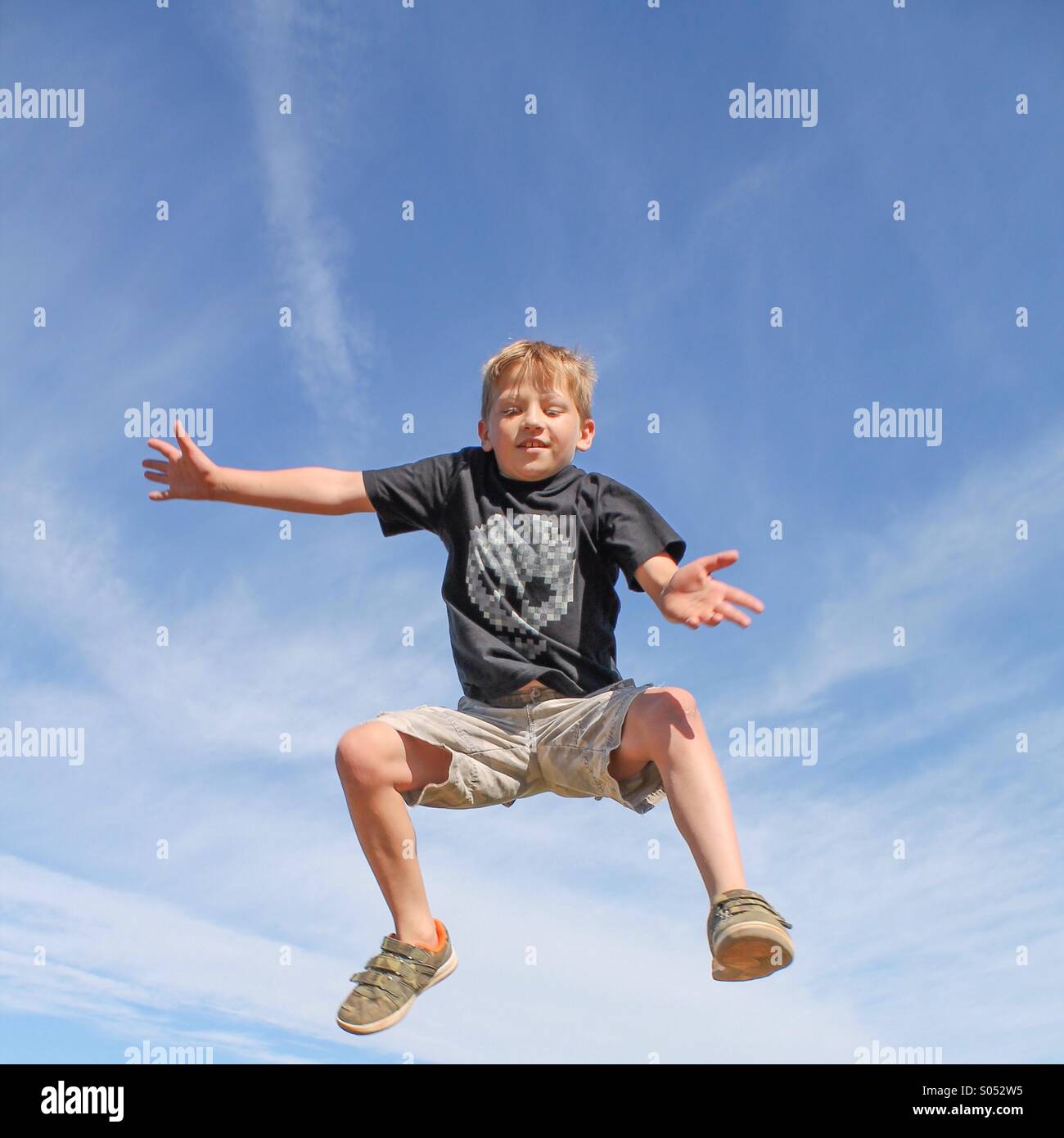 Bounce with joy Stock Photo