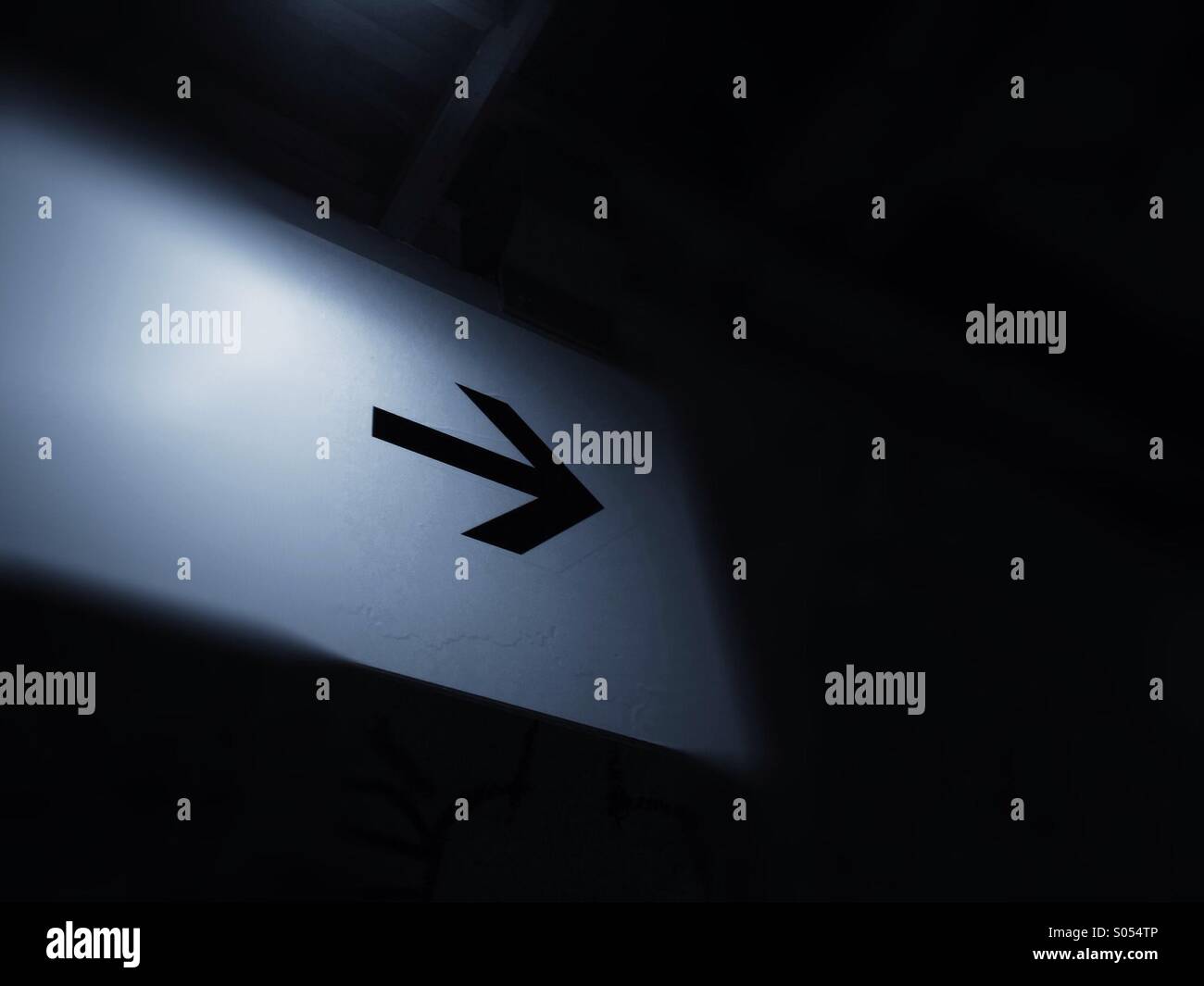 Arrow on sign - Smartphone Captured Stock Image