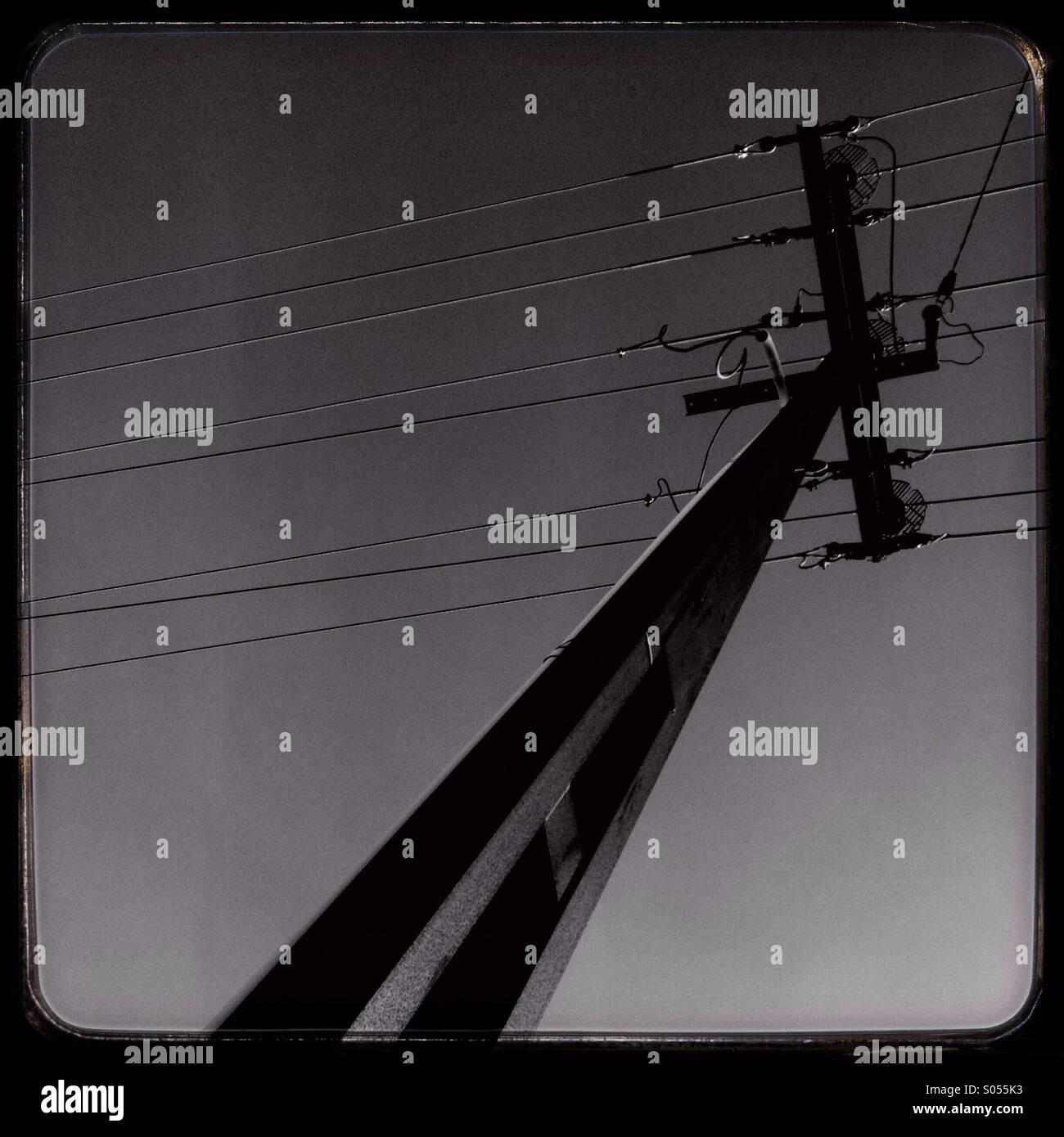 Old power lines Stock Photo Alamy