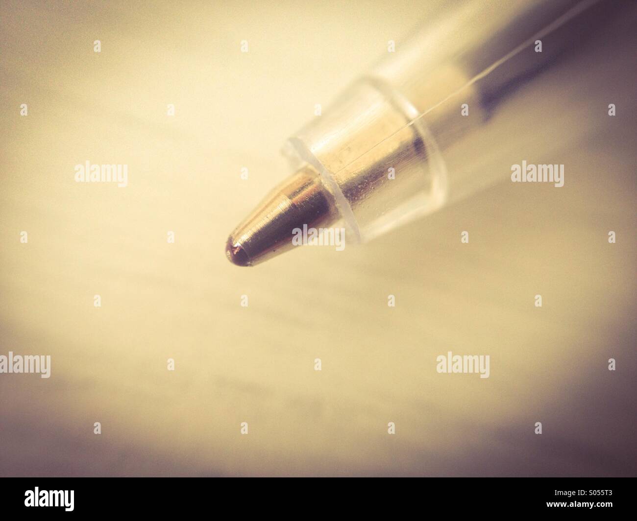 Macro view of a ballpoint pen - Smartphone Captured Stock Image