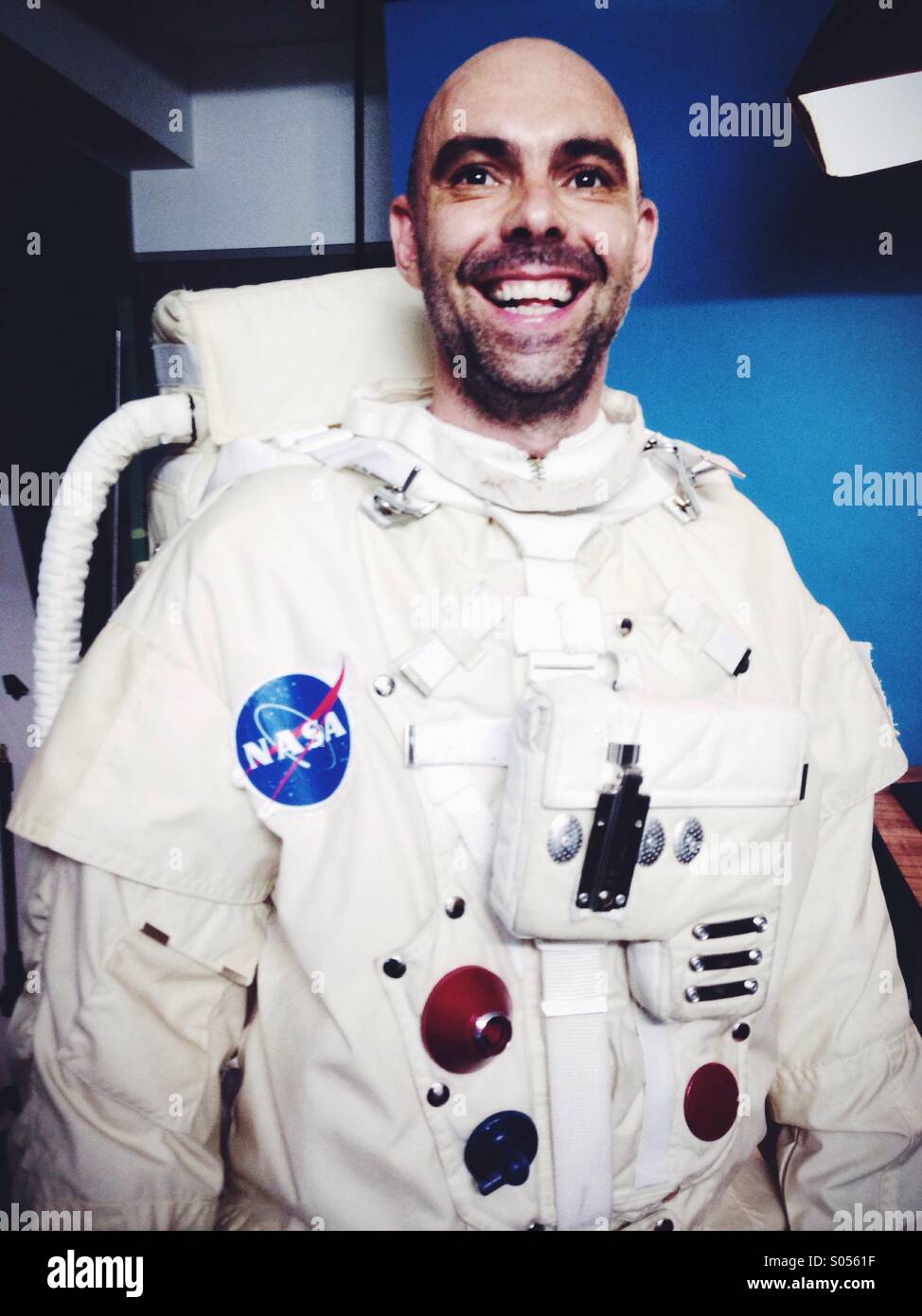 Happy nasa astronaut Stock Photo