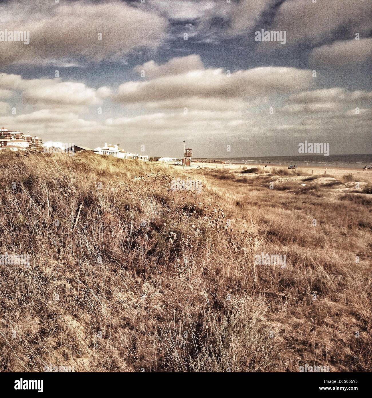 Beach at Punta Umbria, Huelva, Spain, on a warm autumn afternoon Stock Photo