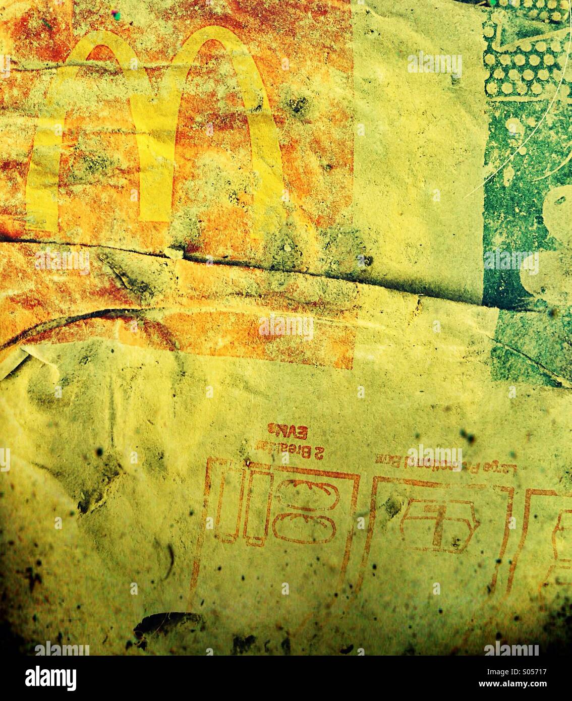 Close up of littered packaging - Smartphone Captured Stock Image