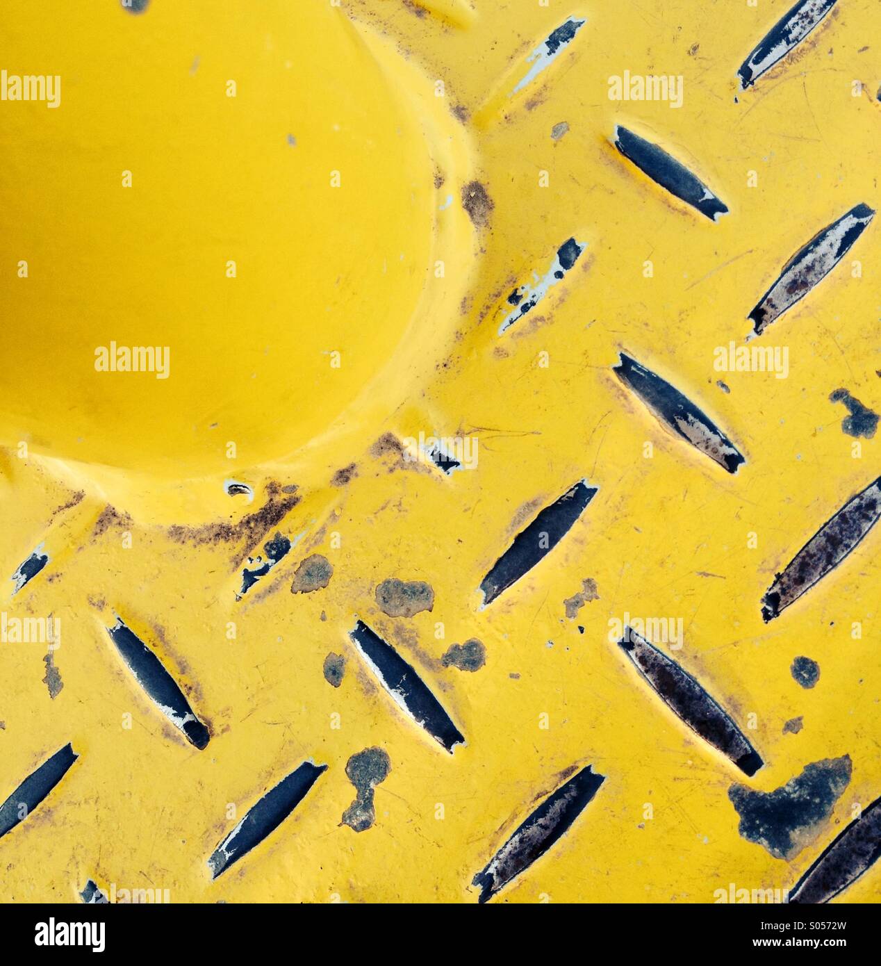 Close up of a yellow foot plate - Smartphone Captured Stock Image