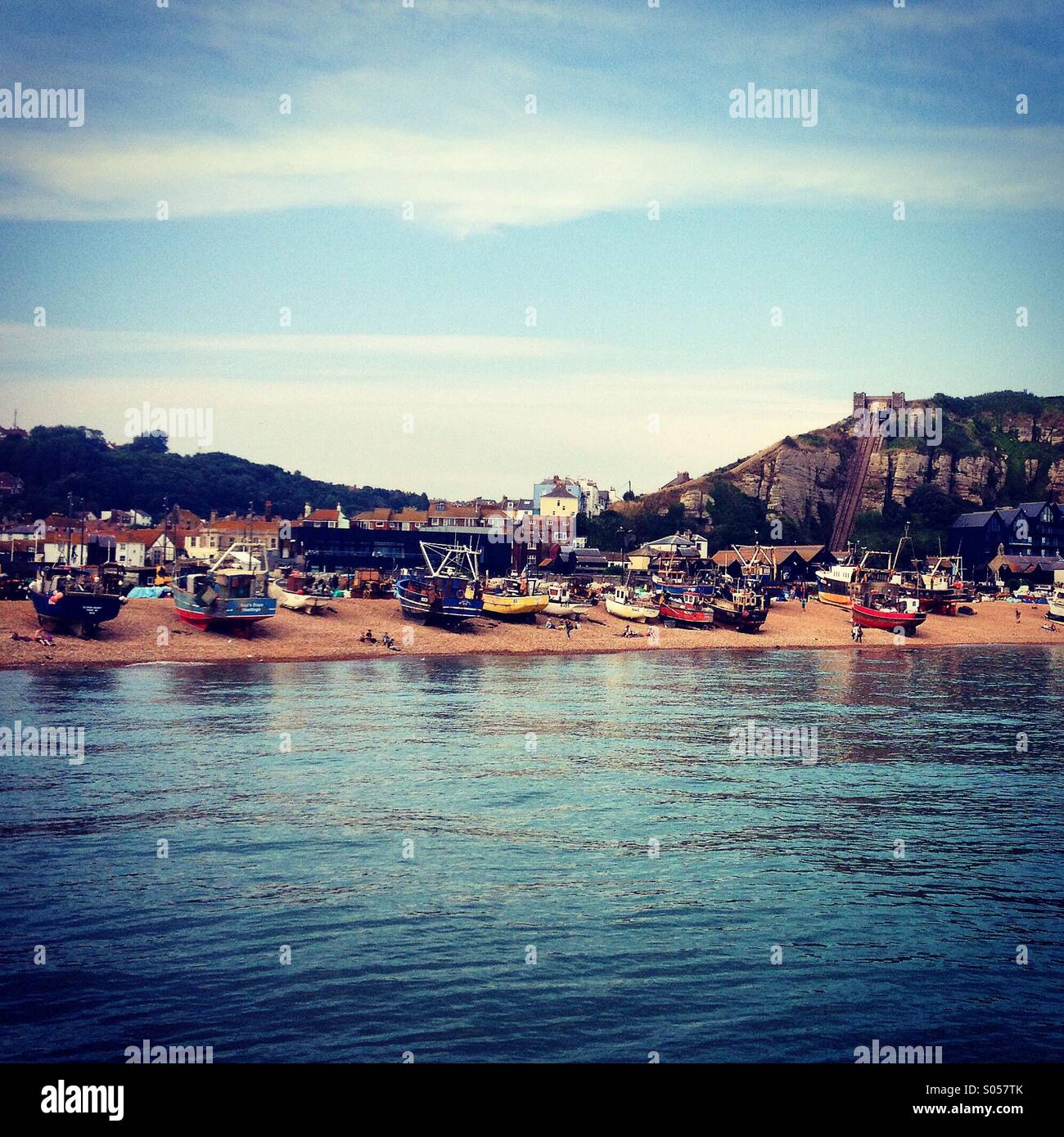 Seafront at Hastings, Sussex UK Stock Photo Alamy