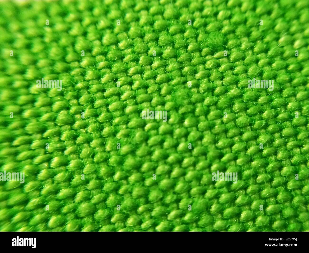 Macro of green fabric Stock Photo