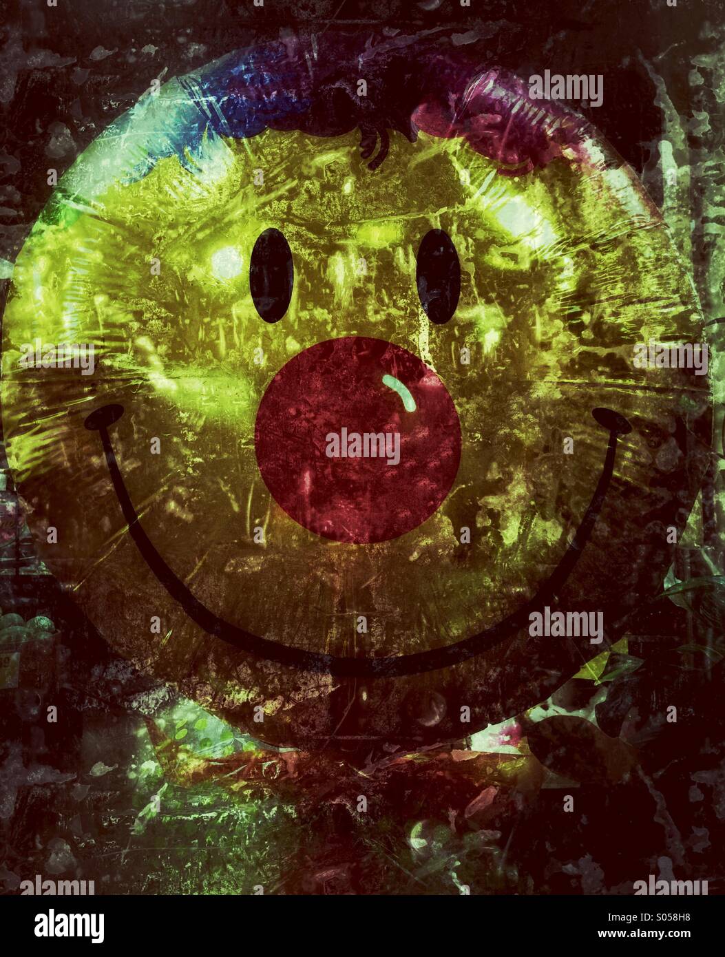 A large smiling helium balloon - Smartphone Captured Stock Image