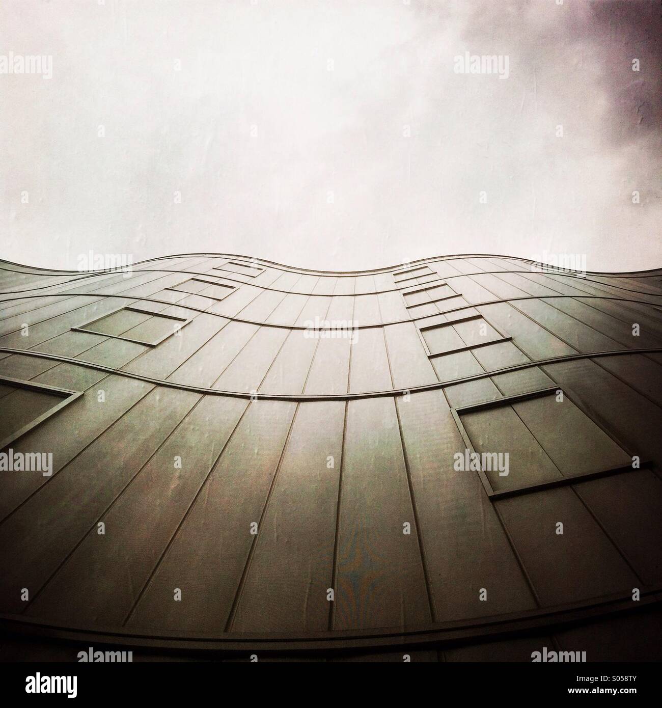 Looking up at a unique building. London England UK Stock Photo - Alamy