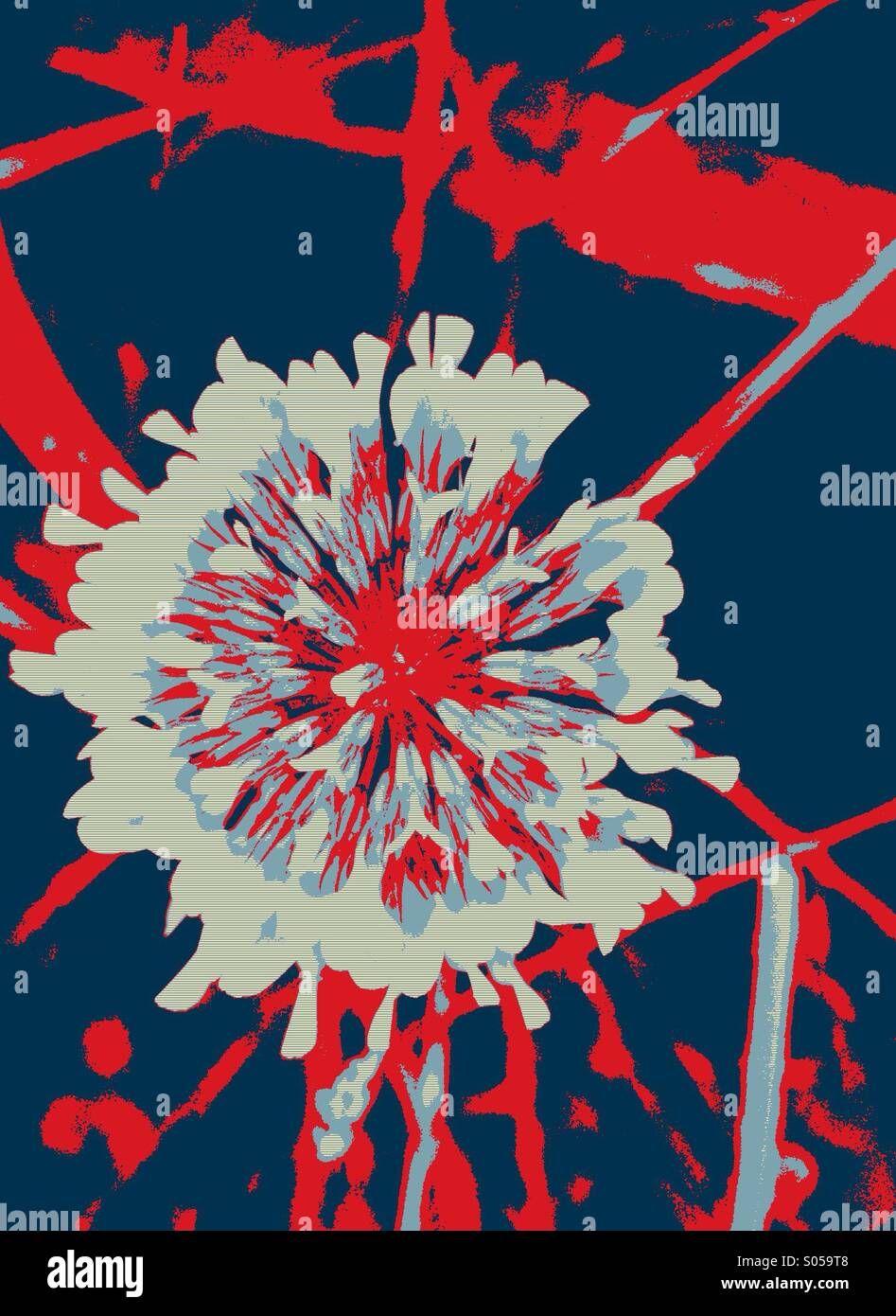 Pop art style clover flower - Smartphone Captured Stock Image