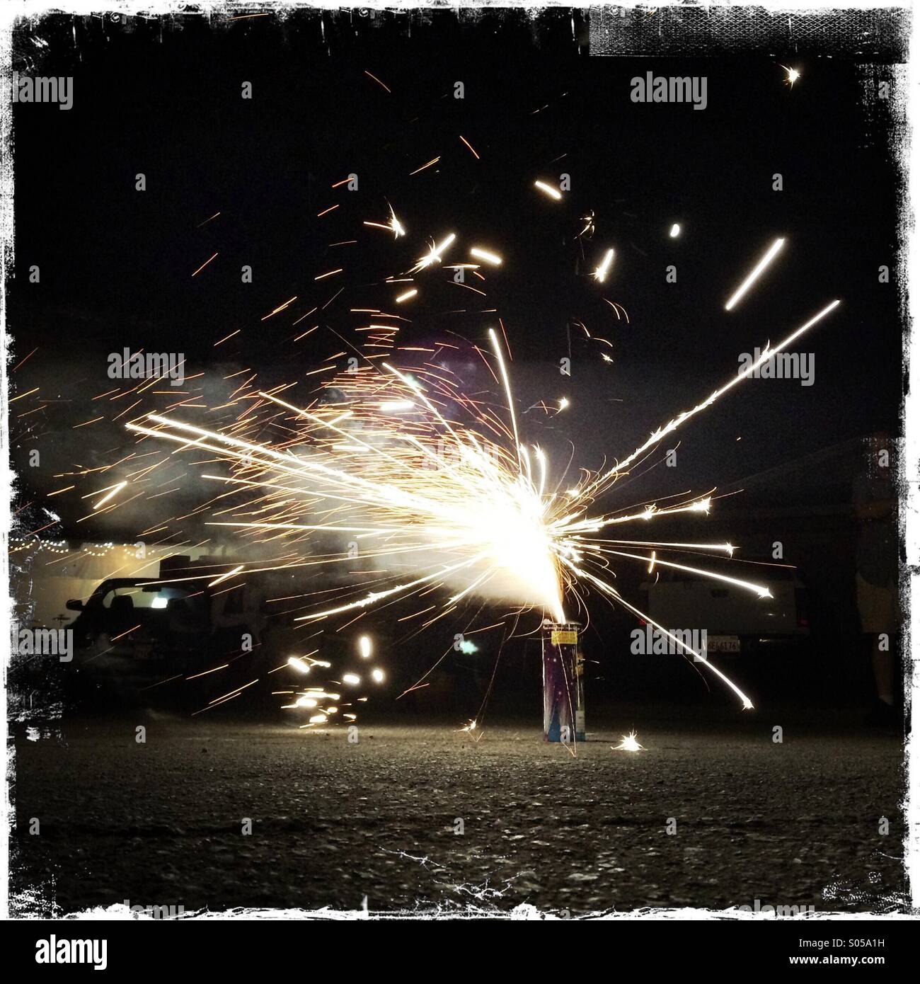 Fireworks - Smartphone Captured Stock Image
