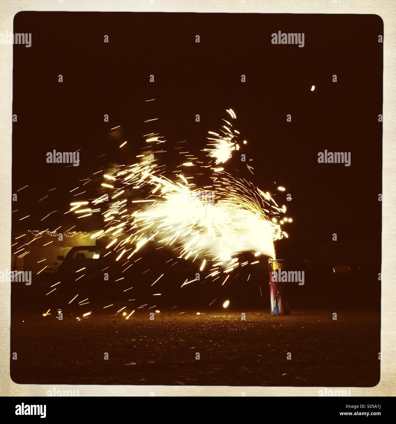 Fireworks - Smartphone Captured Stock Image