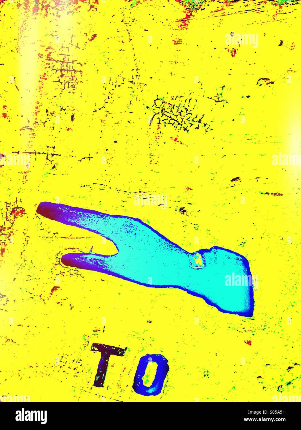 Pointing hand - Smartphone Captured Stock Image