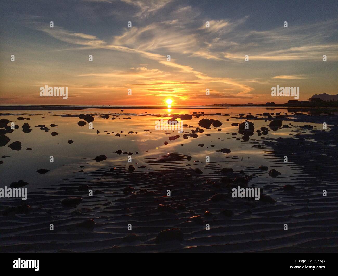 Midsummer Sun Midsummer nights sun Stock Photo - Alamy