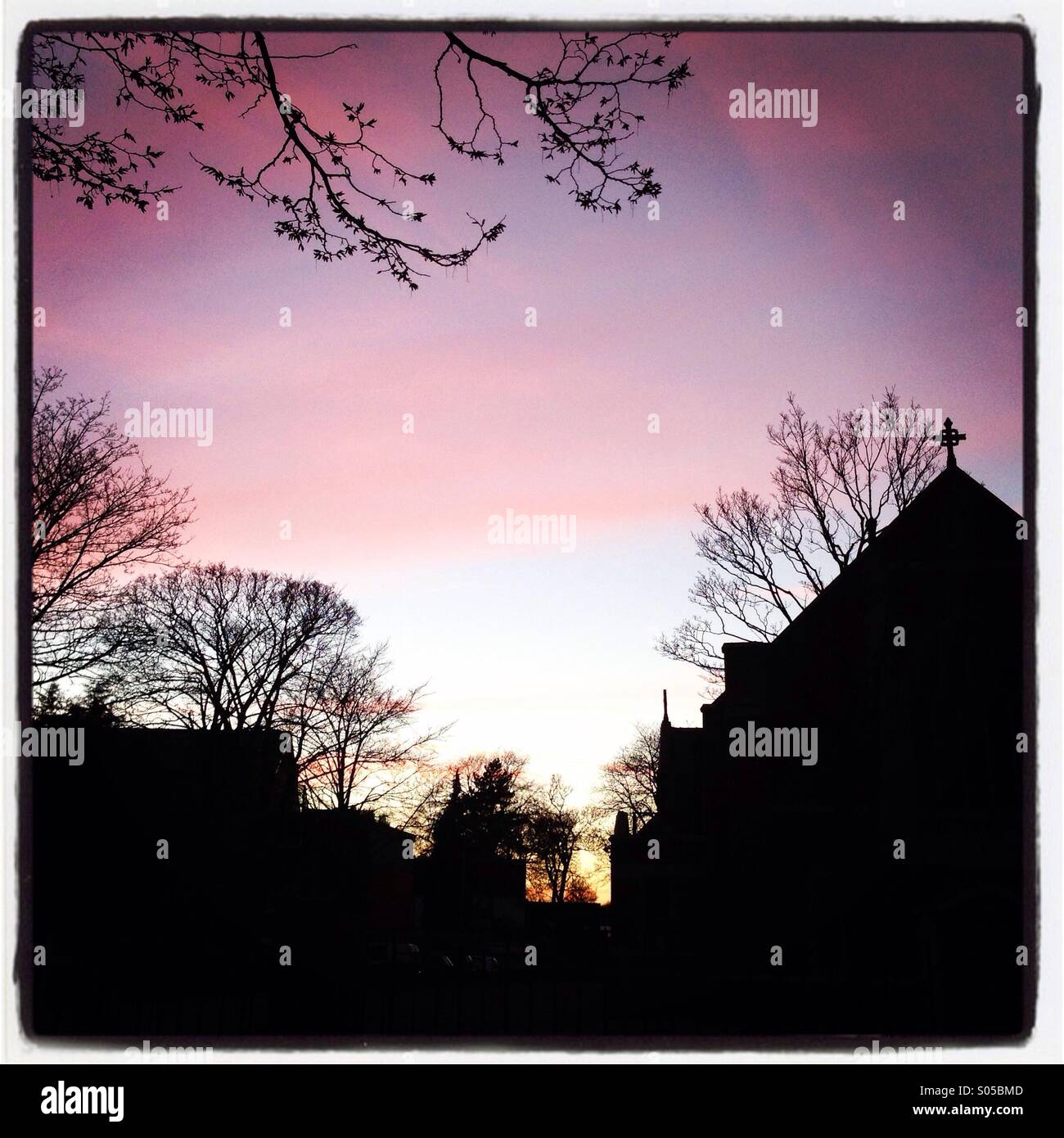 Church silhouette - Smartphone Captured Stock Image