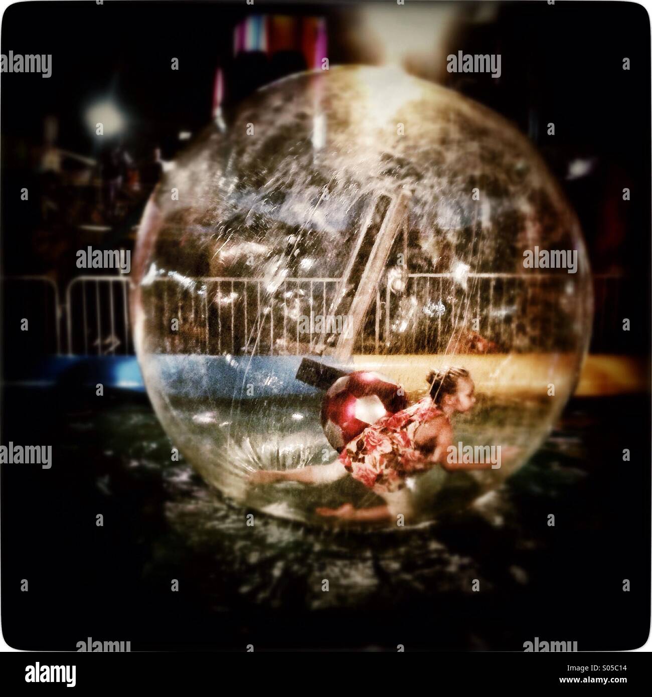 Child in a bubble Stock Photo Alamy