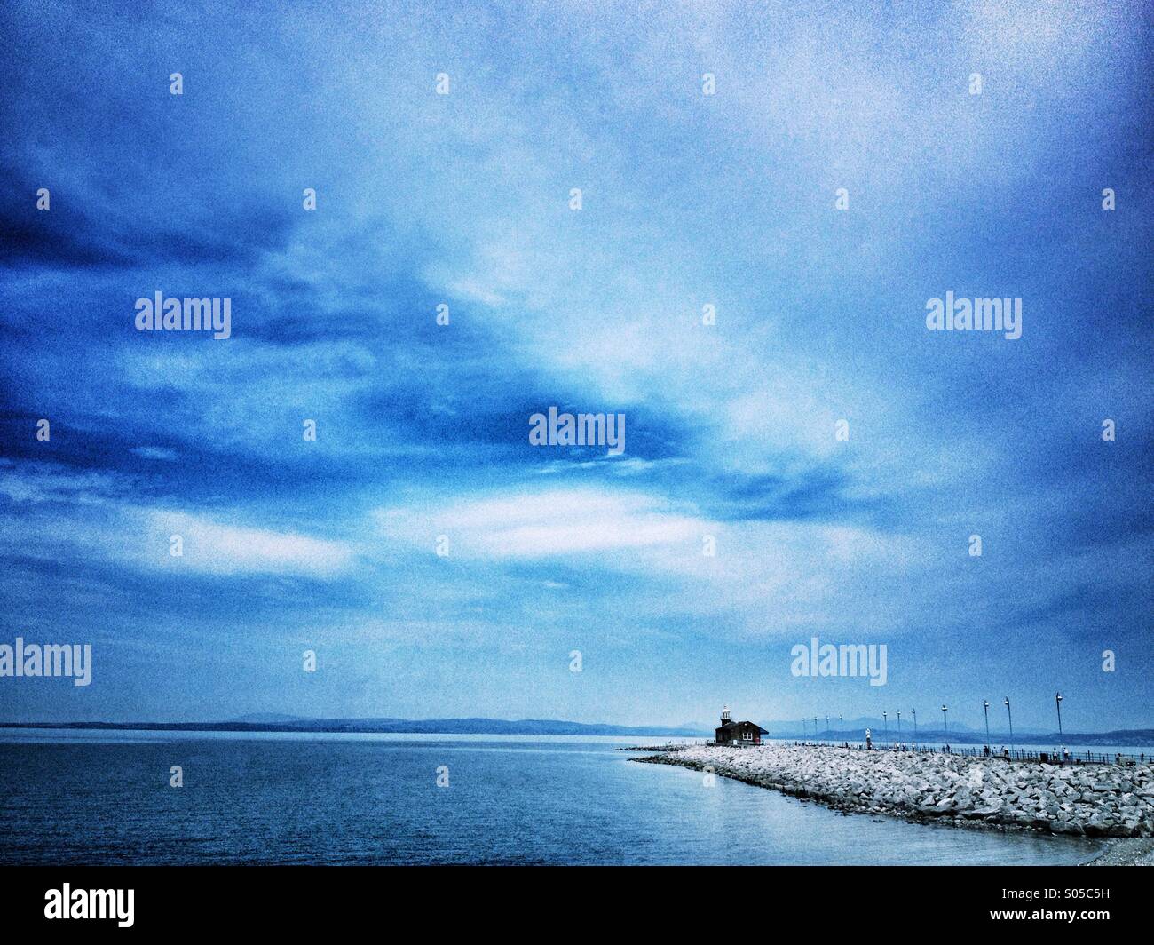 Stone Jetty at Morecambe - Smartphone Captured Stock Image