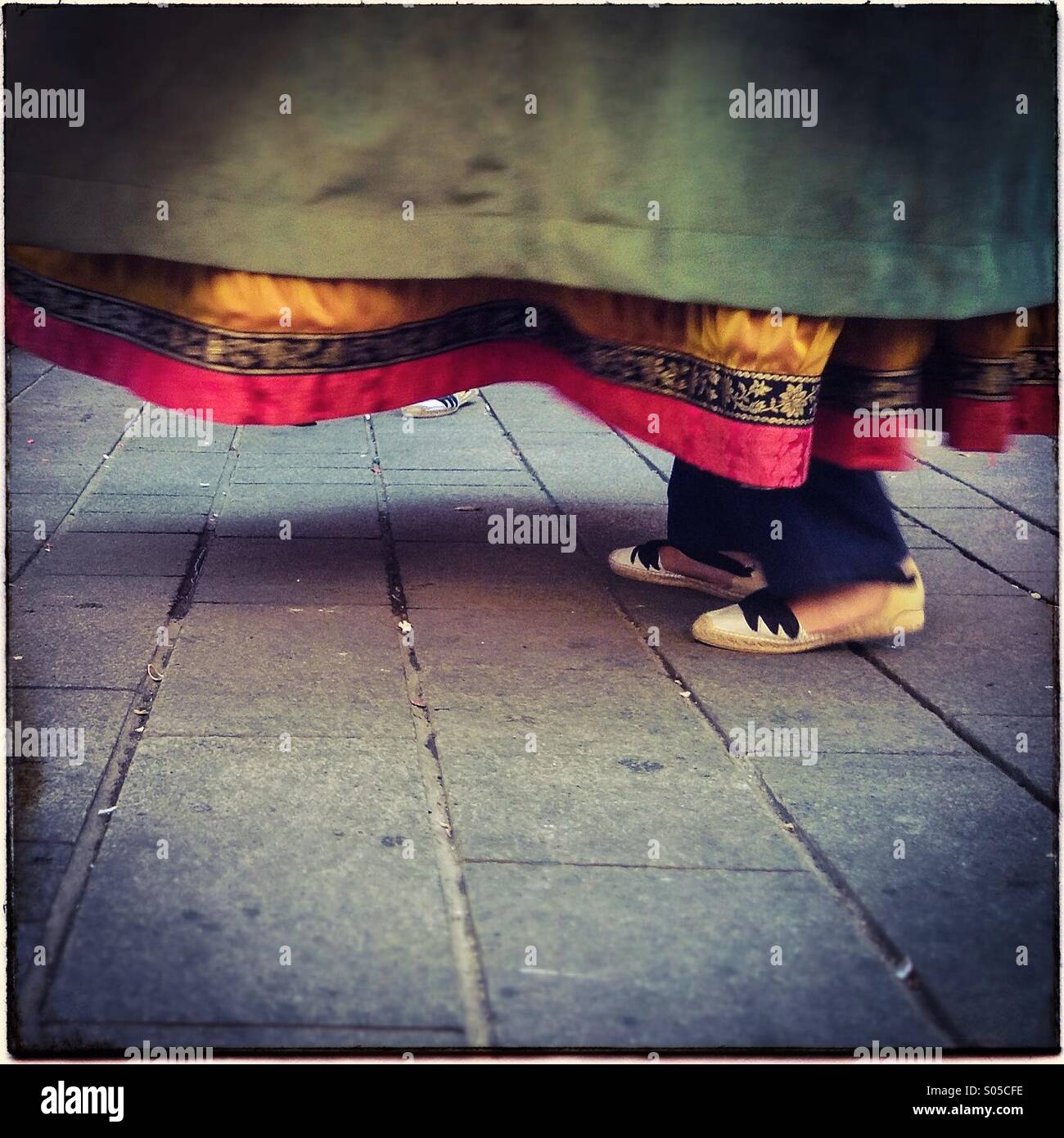 Dance of a giant on Les Santes, Mataró, Barcelona - Smartphone Captured Stock Image