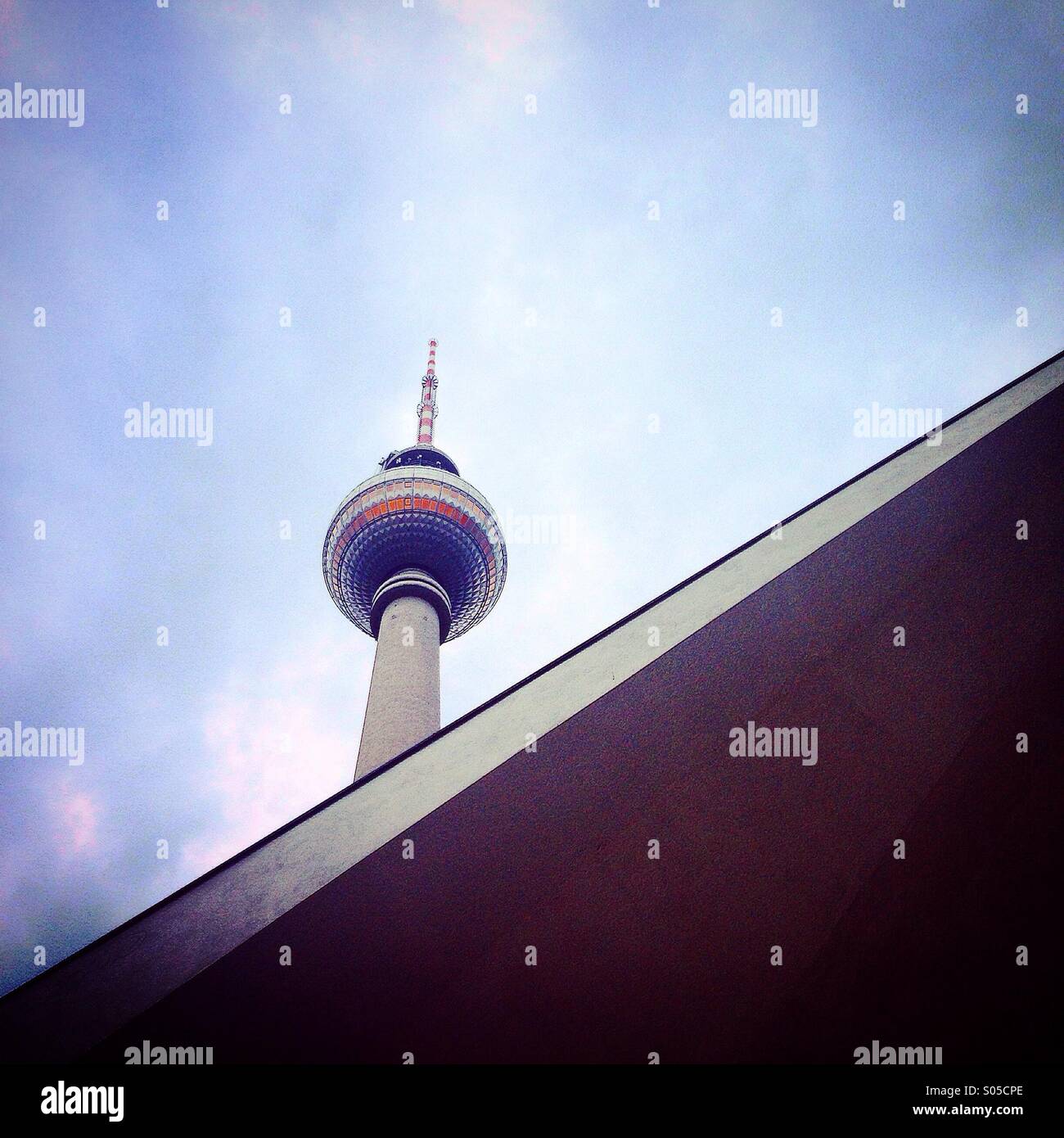 TV tower in East Berlin Stock Photo