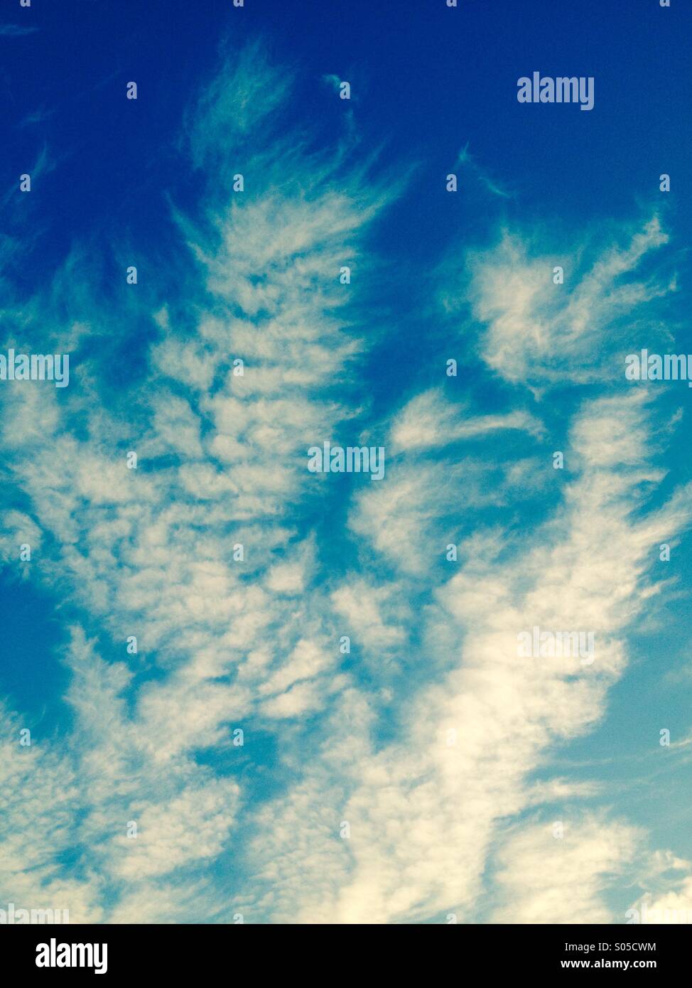 Blue sky and clouds - Smartphone Captured Stock Image