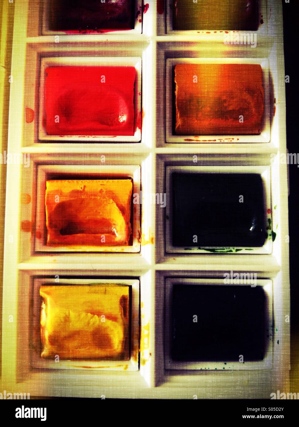 Assortment of artists paints - Smartphone Captured Stock Image