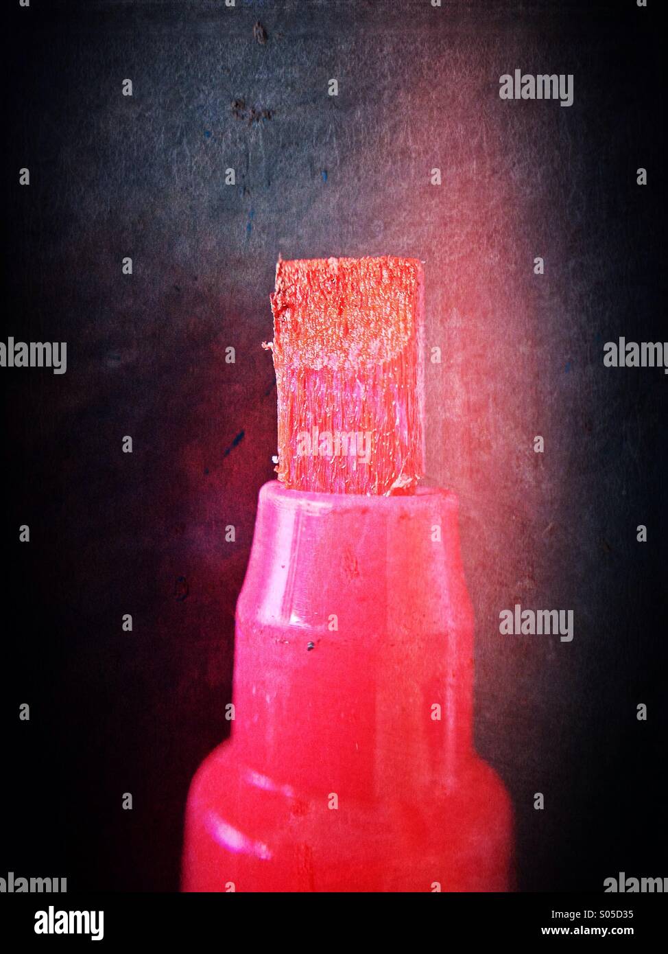 Close up of a highlighter pen - Smartphone Captured Stock Image