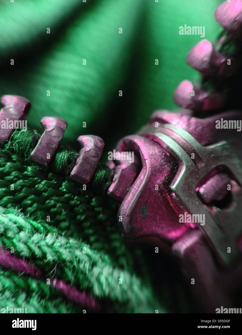 Zip on jeans with colour effect - Smartphone Captured Stock Image