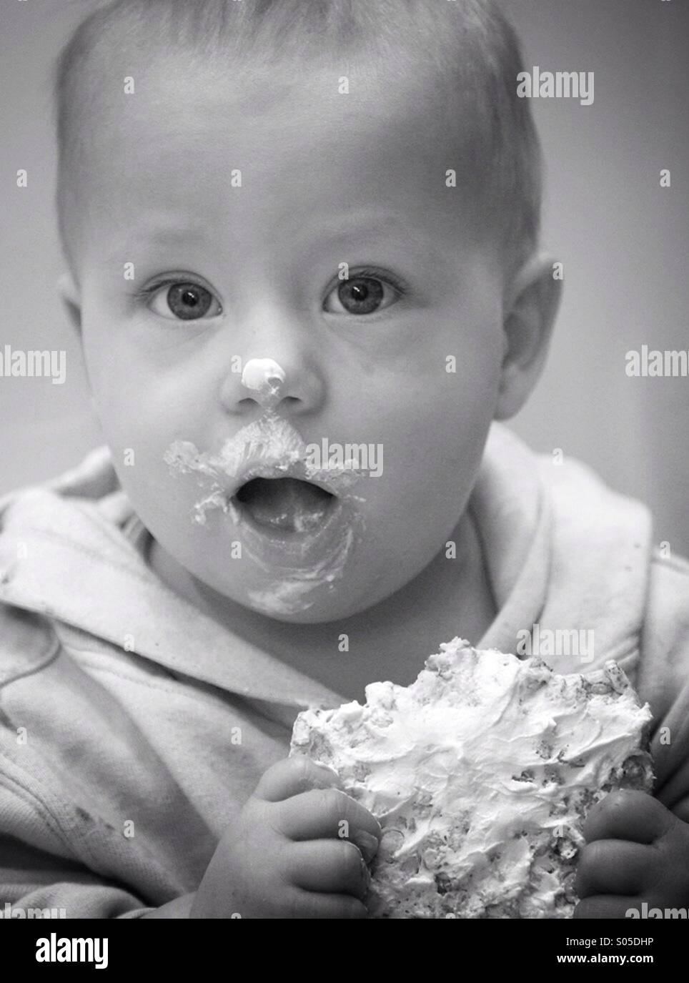 Morning snack time. Stock Photo