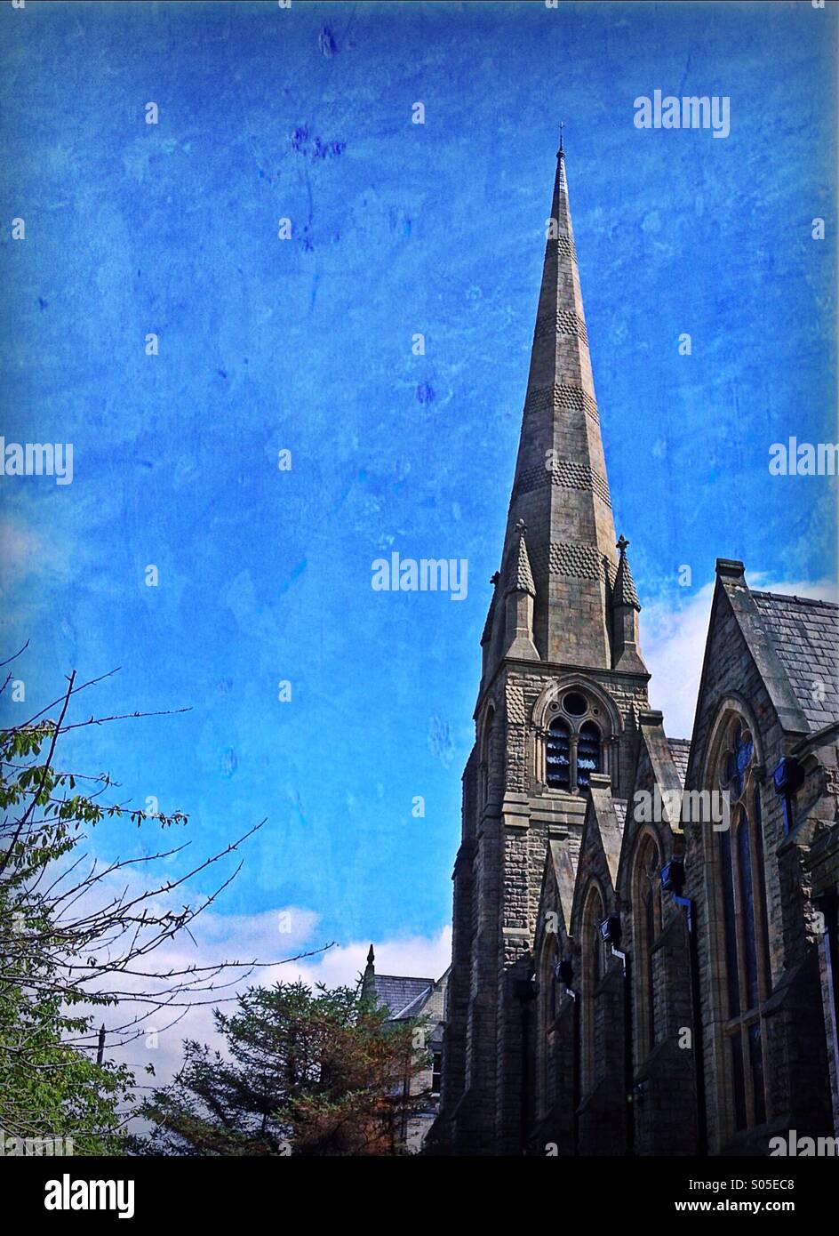 Church in Ilkley, Yorkshire - Smartphone Captured Stock Image