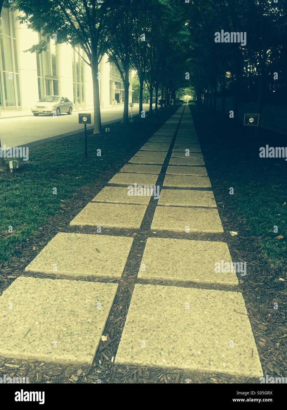 Pathway off Peachtree a Street in Midtown Atlanta, Georgia. - Smartphone Captured Stock Image
