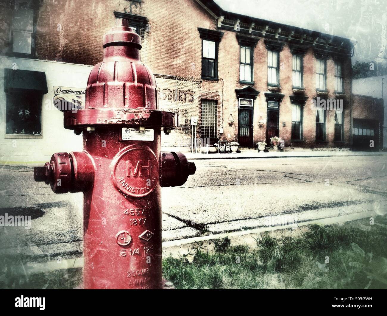 The Red Hydrant Stock Photo Alamy