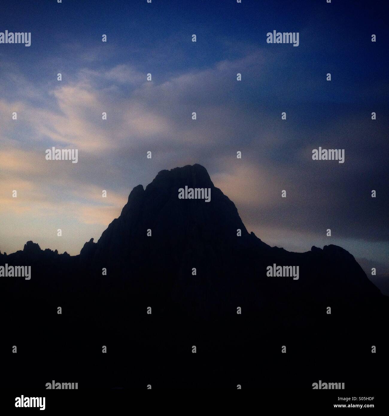 The Peña de Bernal monolith in Ezequiel Montes town, Queretaro state, Mexico - Smartphone Captured Stock Image