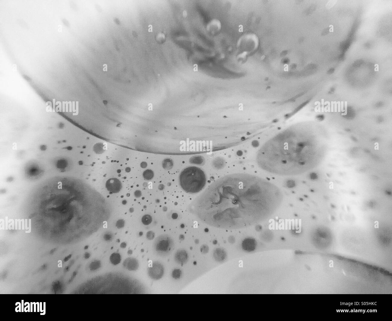 Macro view of oil on water - Smartphone Captured Stock Image