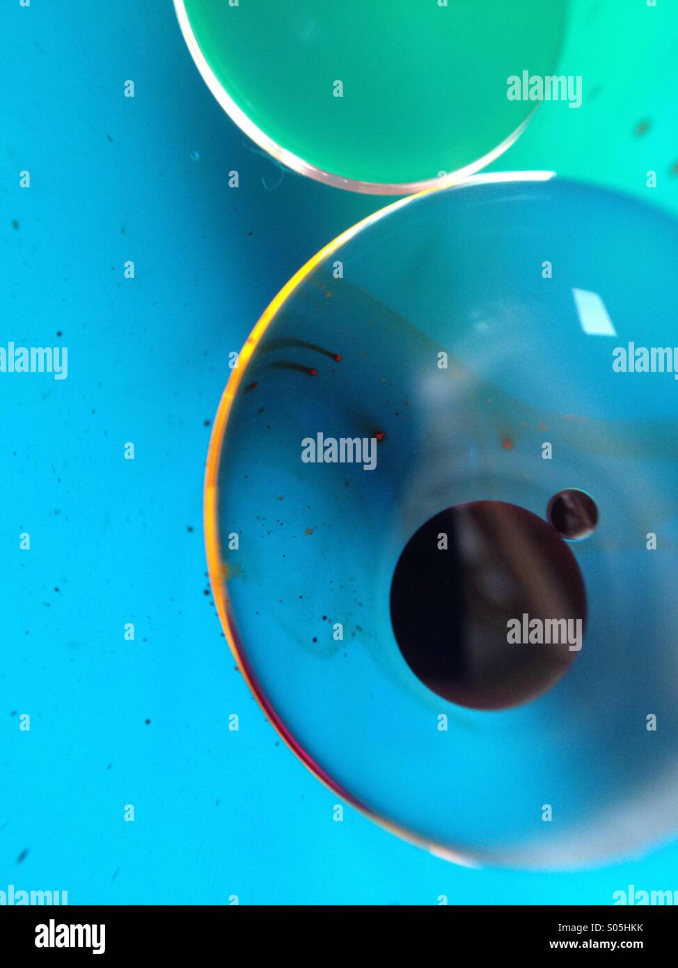 Macro view of oil floating on water - Smartphone Captured Stock Image Macro view of oil floating on water - Smartphone Captured Stock Image
