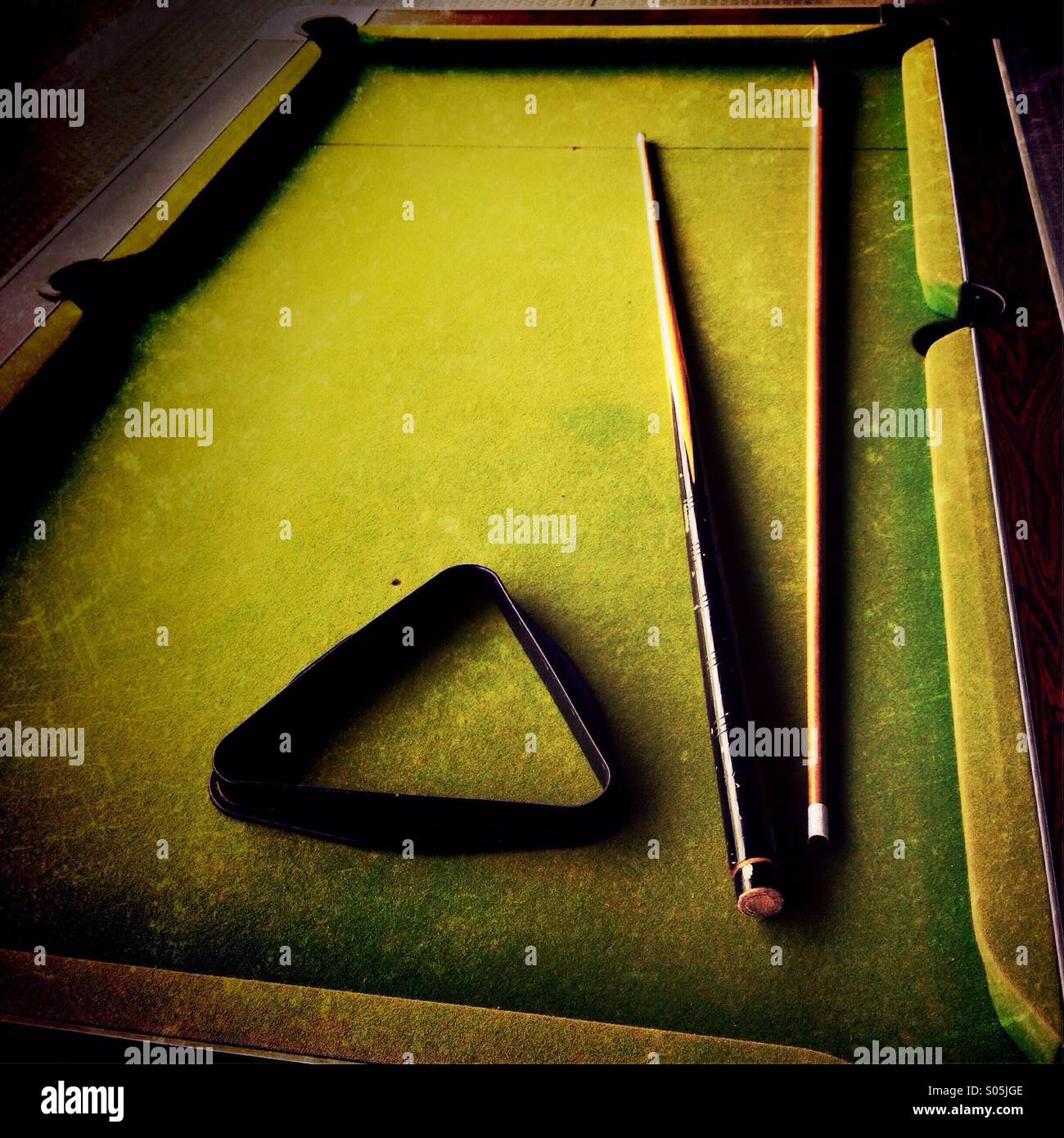 Pool table - Smartphone Captured Stock Image