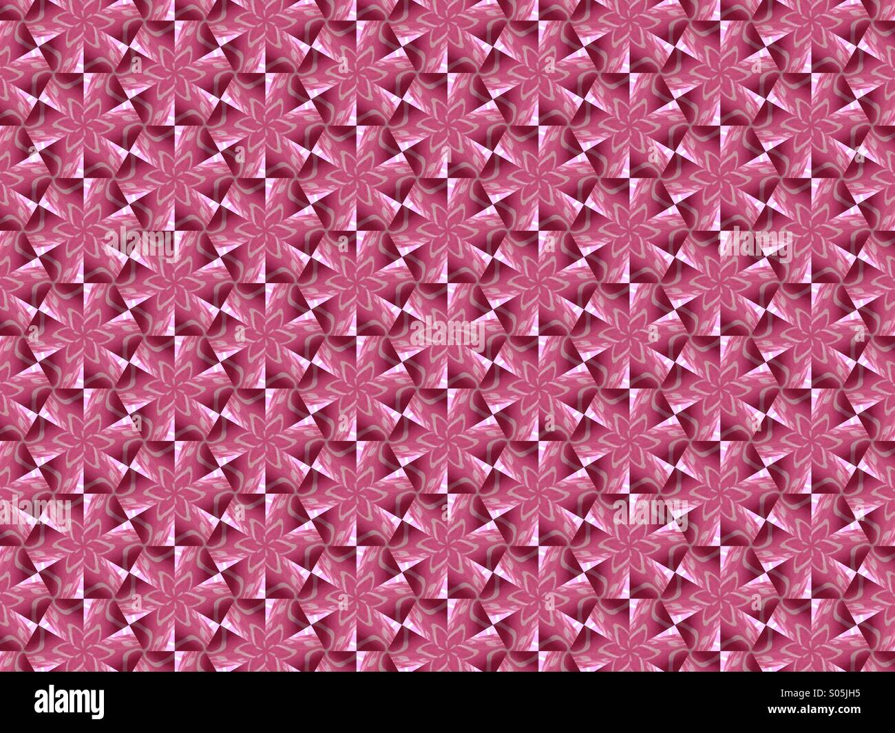 A pink kaleidoscopic pattern. - Smartphone Captured Stock Image