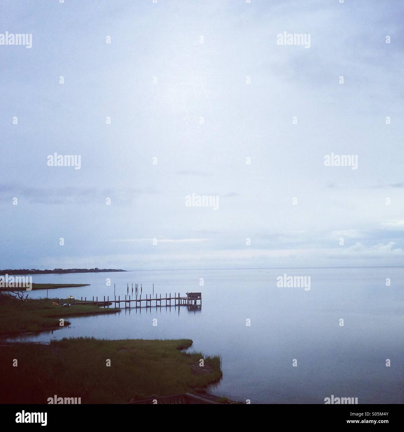 A view of Pamlico Sound in Frisco NC Stock Photo