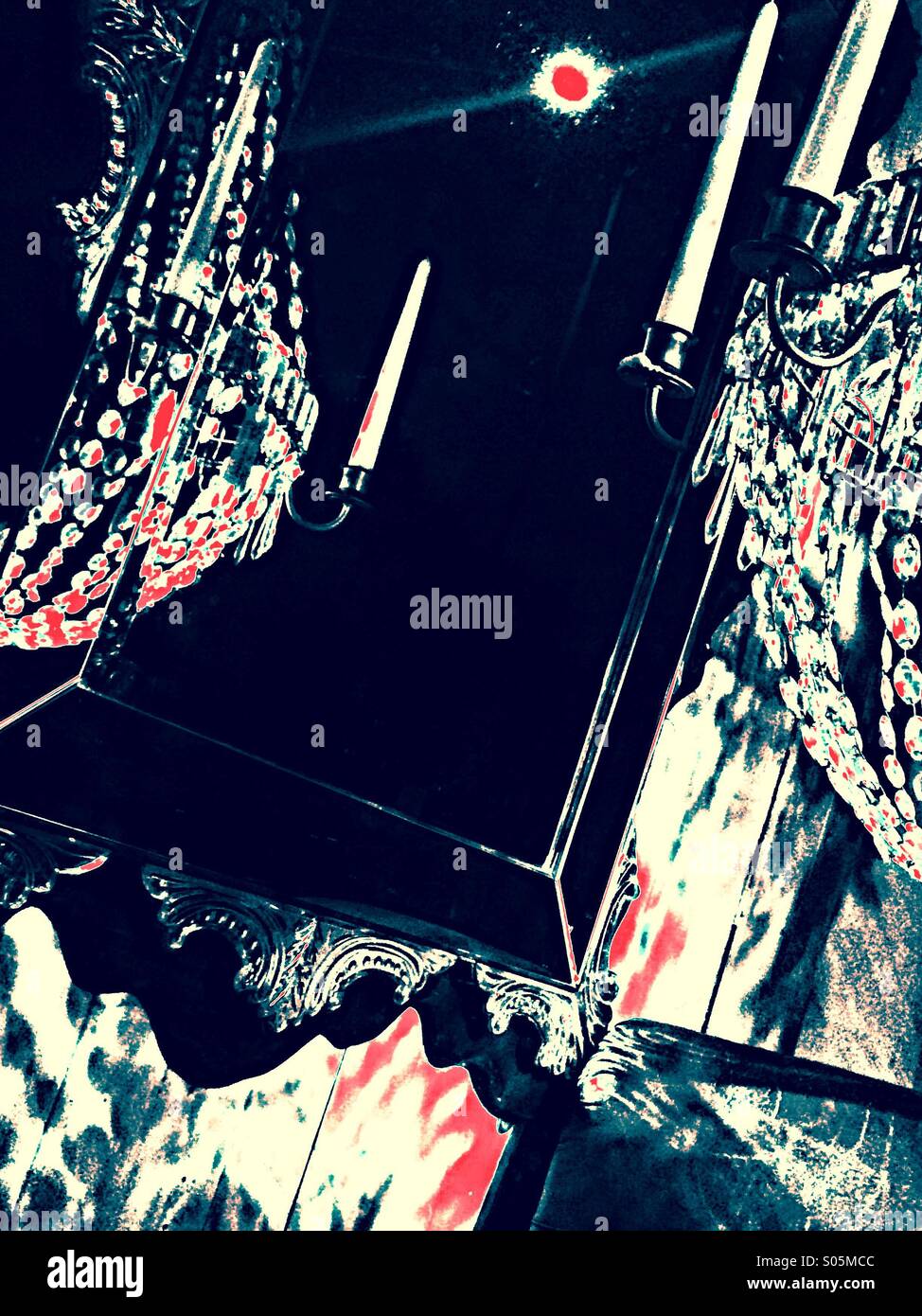 Nighttime window - Smartphone Captured Stock Image