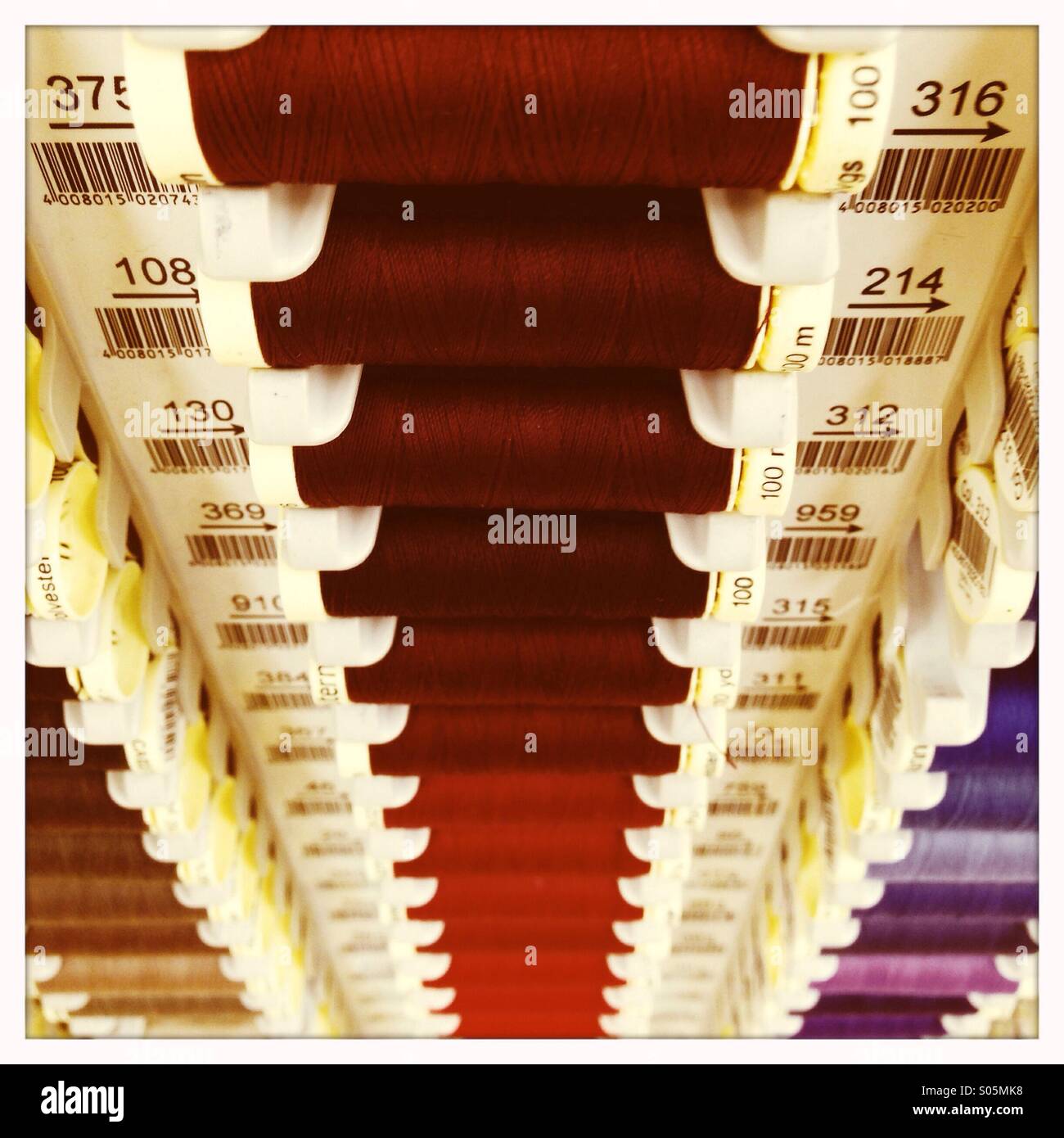 Colourful cotton reels Stock Photo Alamy