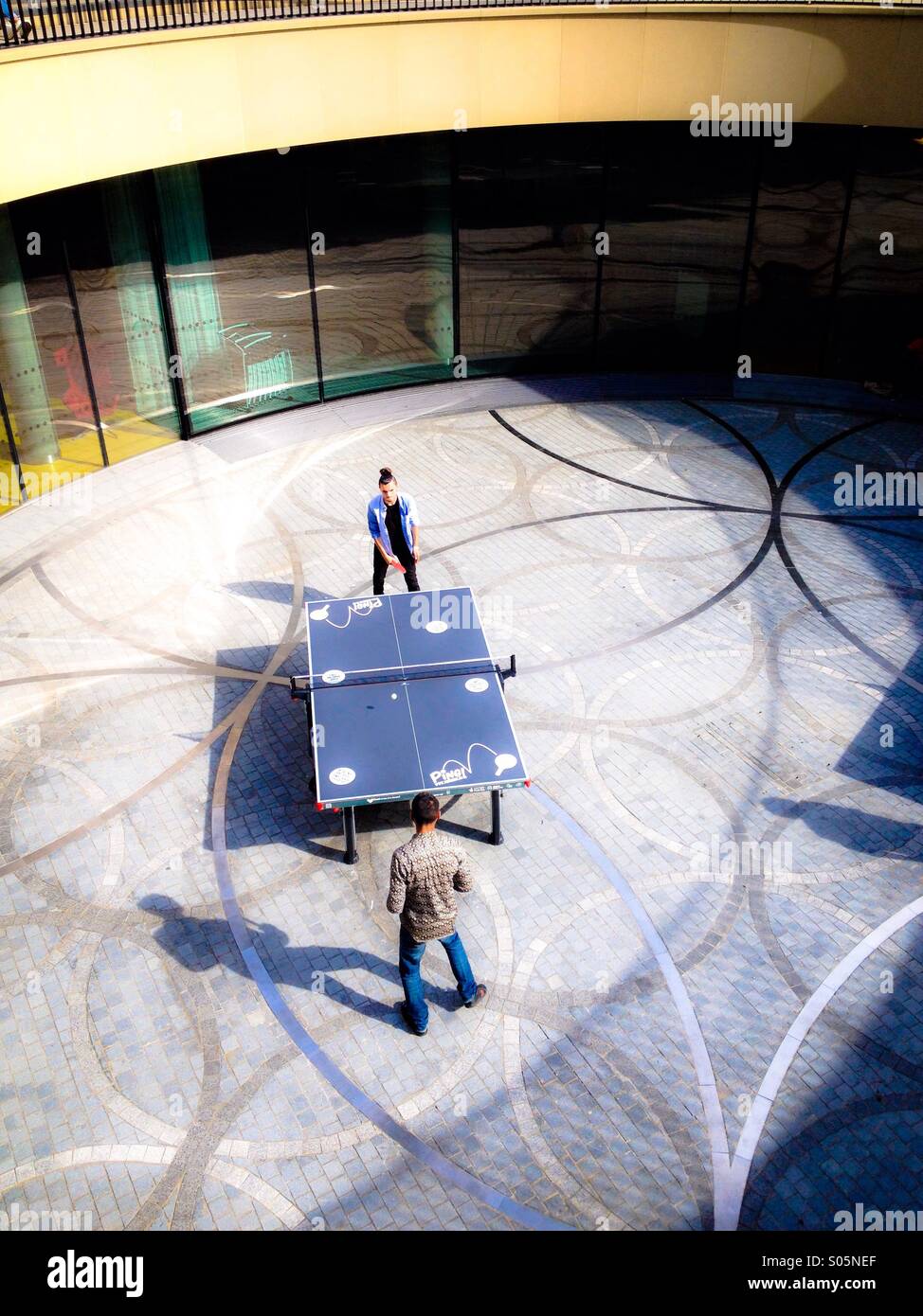 Table Tennis at the Birmingham Library, England, UK Stock Photo Alamy