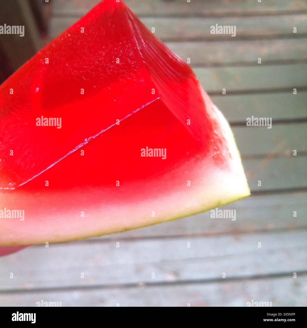 gelatin on a watermelon rind Stock Photo