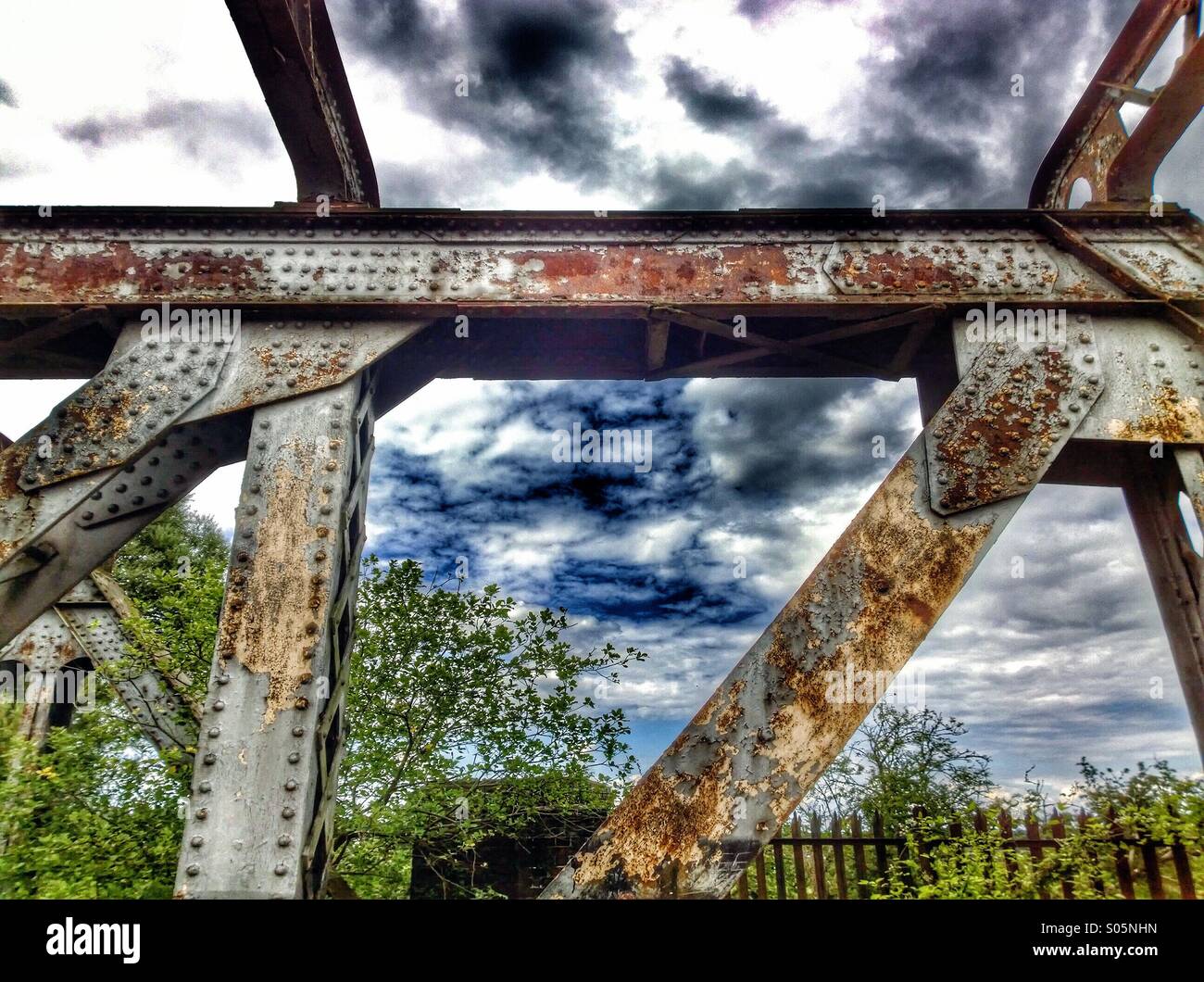 Rusty bridge Stock Photo
