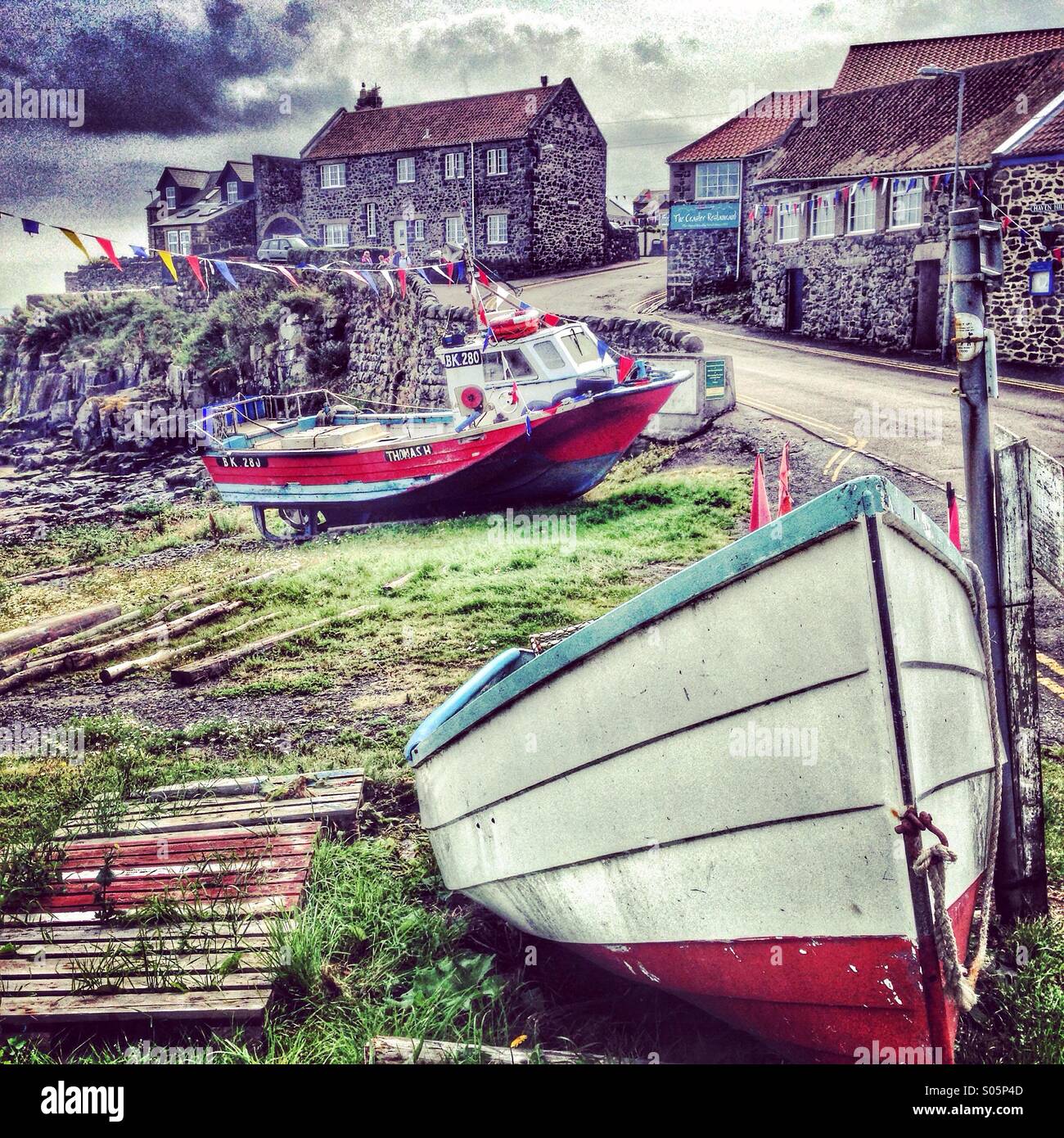 Craster in Northumberland - Smartphone Captured Stock Image
