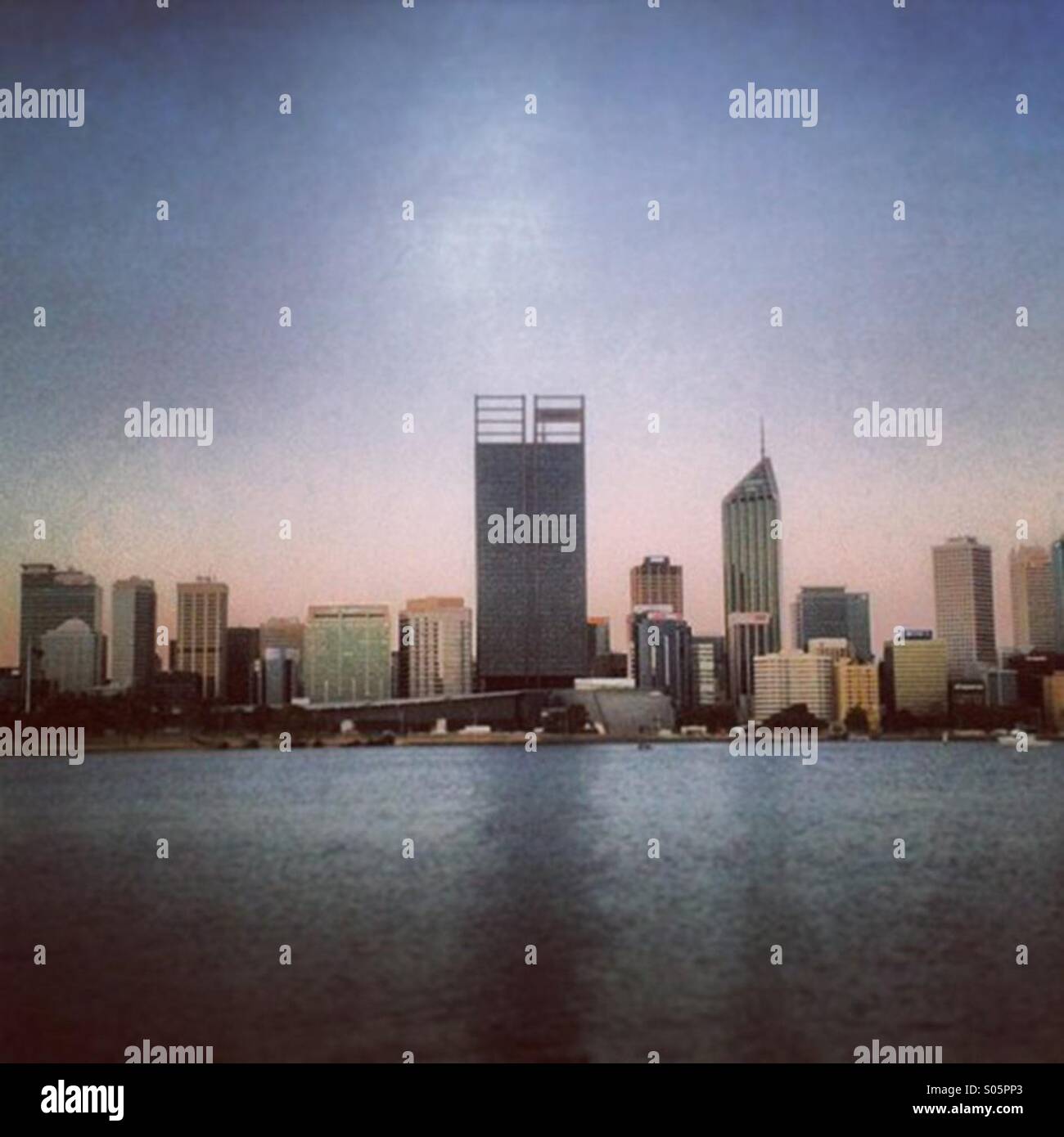 Skyscraper skyline of Perth, Western Australia - Smartphone Captured Stock Image Skyscraper skyline of Perth, Western Australia - Smartphone Captured Stock Image