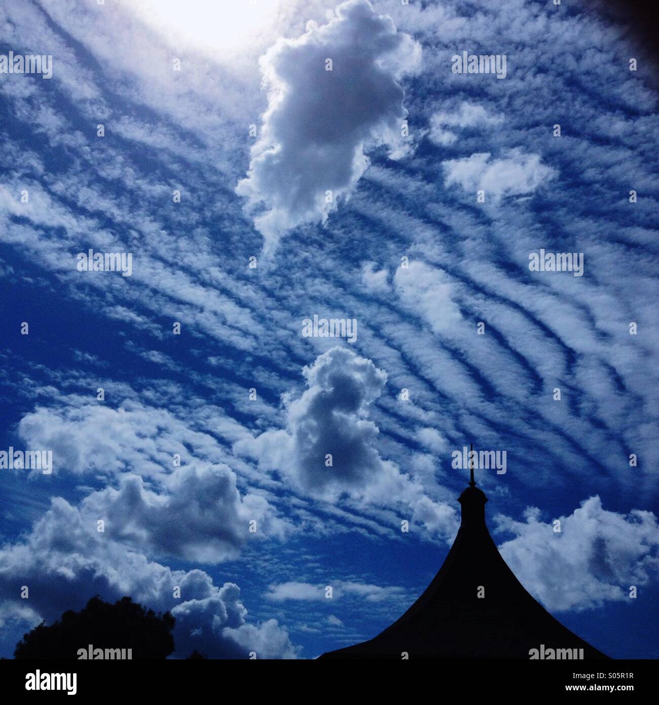 Dramatic clouds in London - Smartphone Captured Stock Image