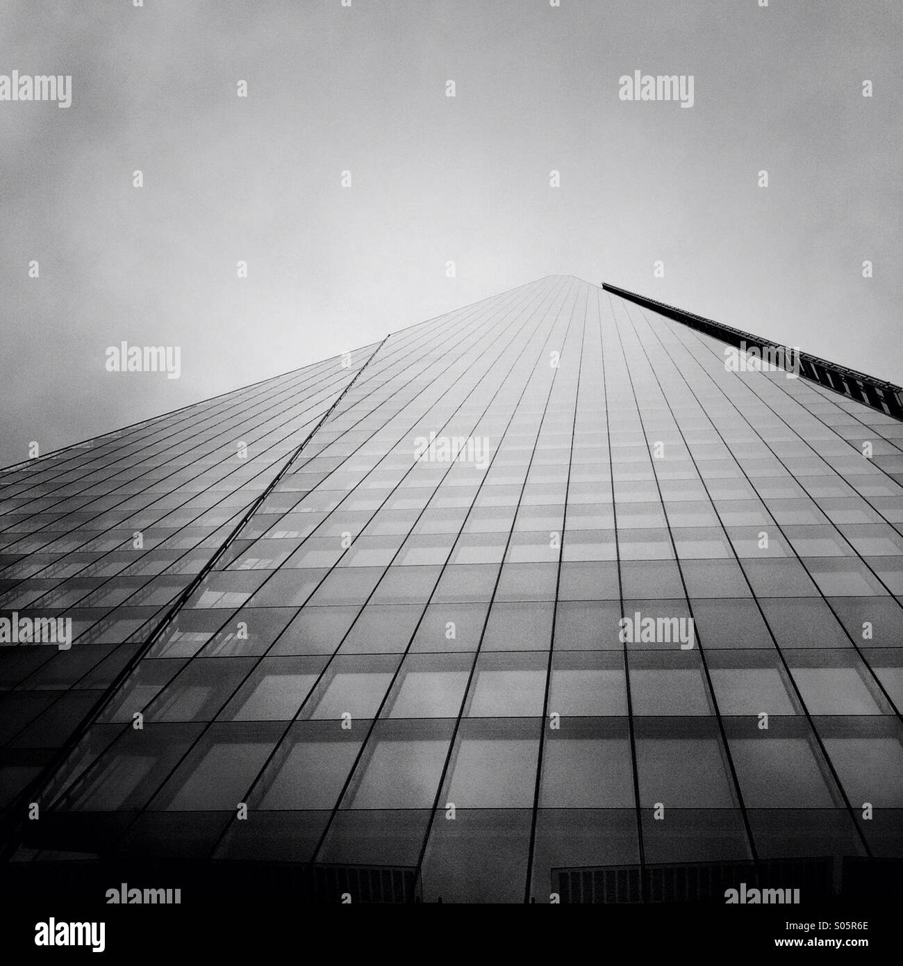 Looking up at the shard building. London England - Smartphone Captured Stock Image