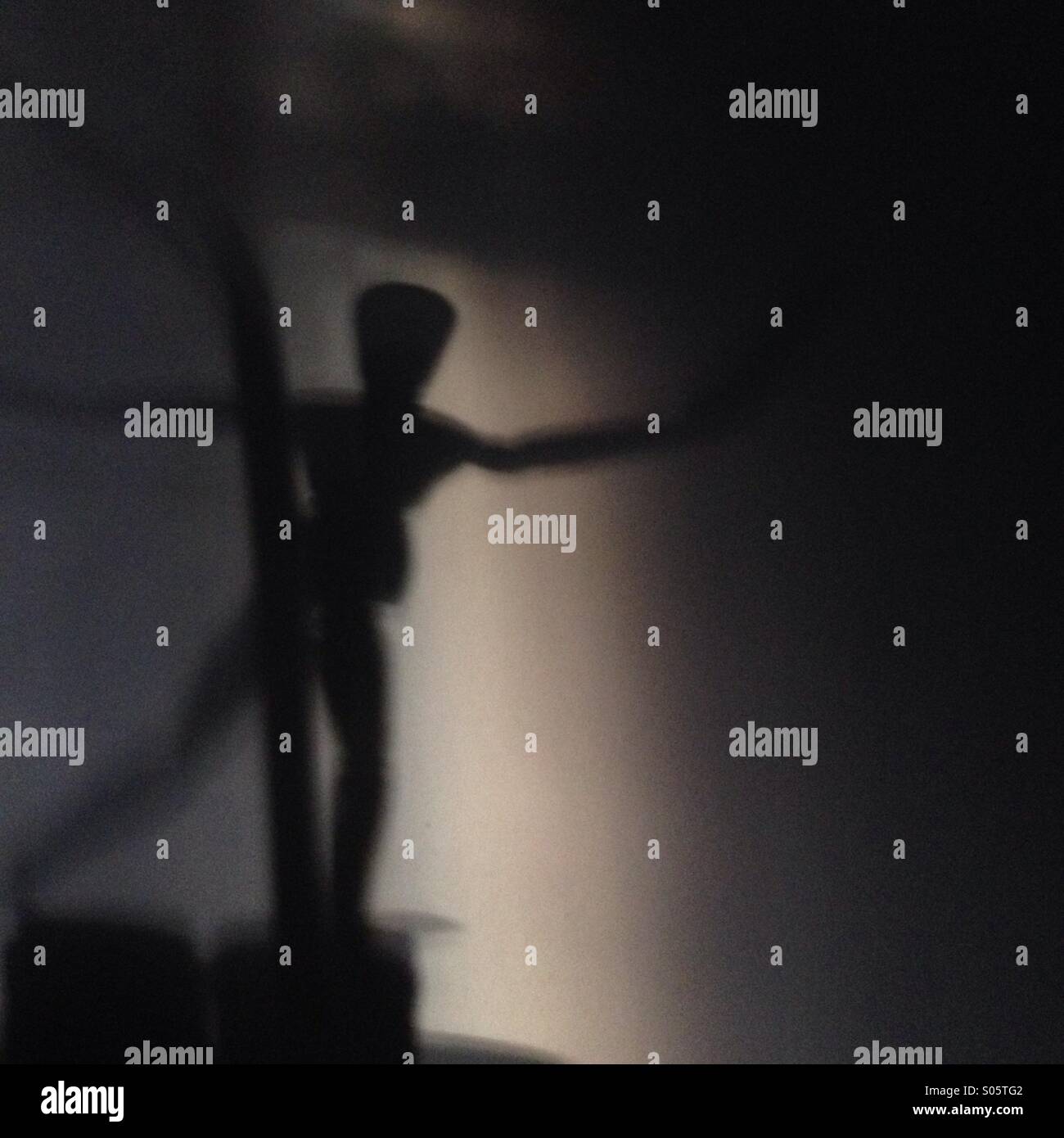 Shadow of a drawing dummy - Smartphone Captured Stock Image